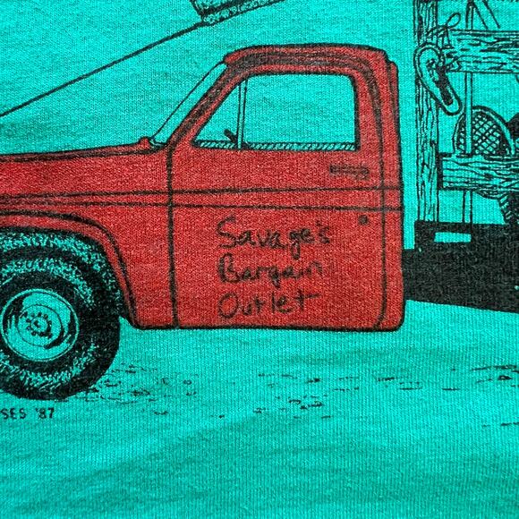 Vintage Obscure Alburg Vermont 50 Miles From No Where Canoe Truck Camp T Shirt - Picture 3 of 8